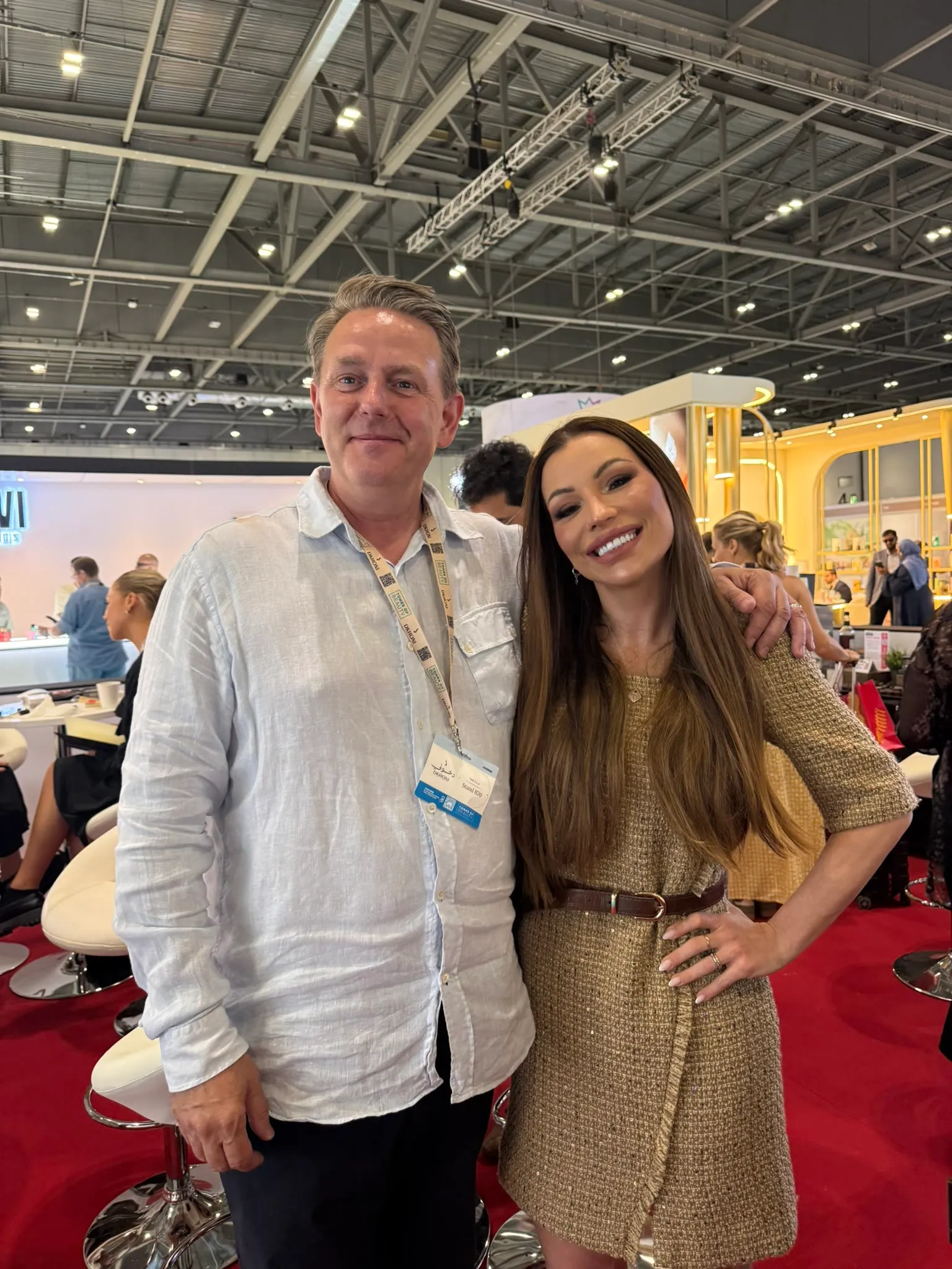 Kirk Thomason with a creator on the show floor